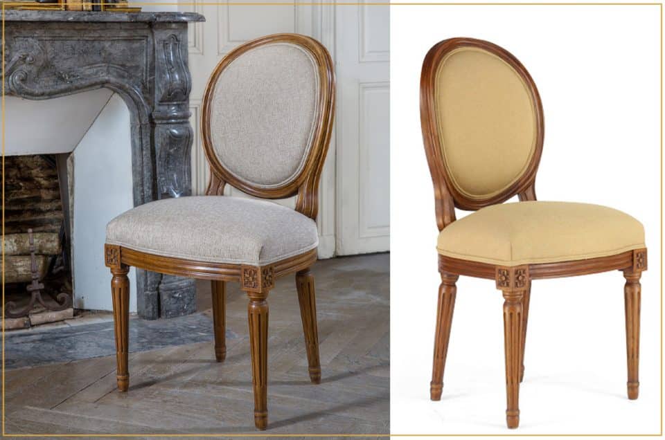 Nos essentiels, la chaise style Louis XVI