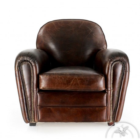 fauteuil-cuir-marron-vintage-havane