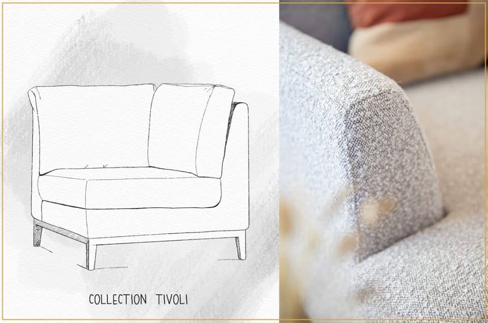 Créez votre canapé avec les modules de la collection Tivoli